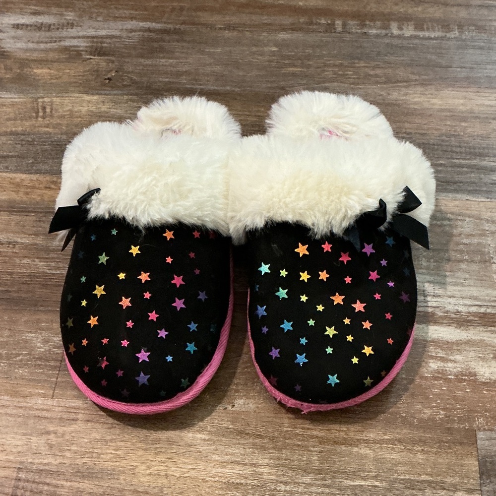 Juicy Couture Kids Slippers with Rainbow Stars